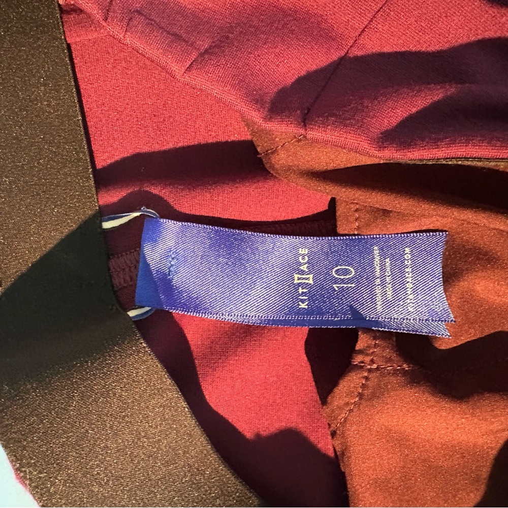 Serenity Double Knit Pencil Skirt in Mulberry(wine) Color 10 - Picture 8 of 9